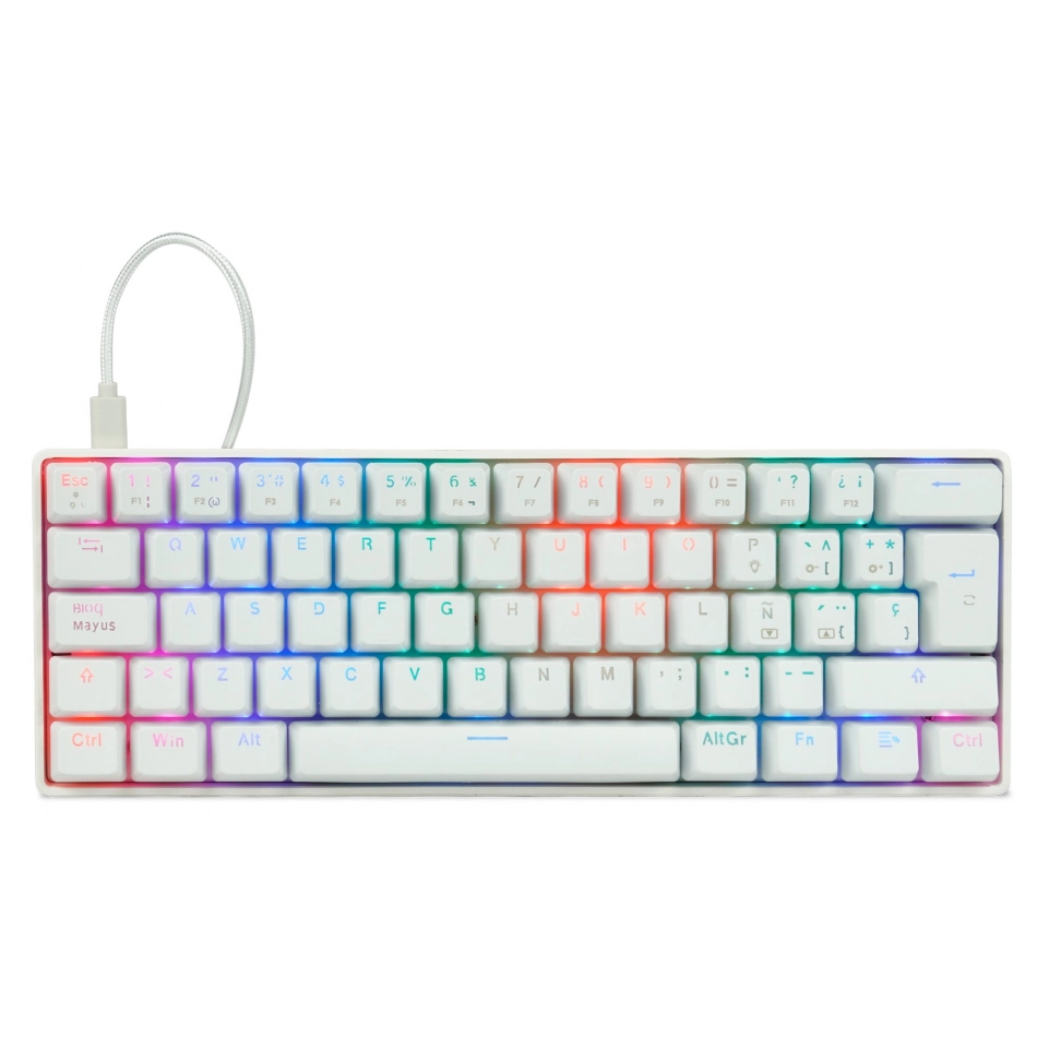 Teclado Mecanico Game Factor 60% Rgb Switch Blue Usb Tipo C Kbg560-bl, Game Factor